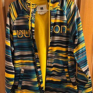 burton fleece hooded jacket